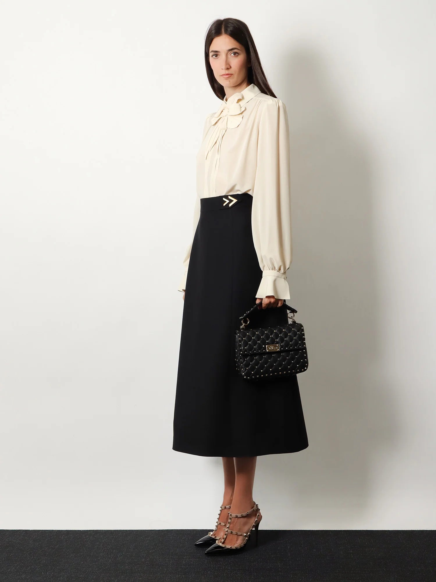 Rockstud Spike leather crossbody bag with iconic all-over studs