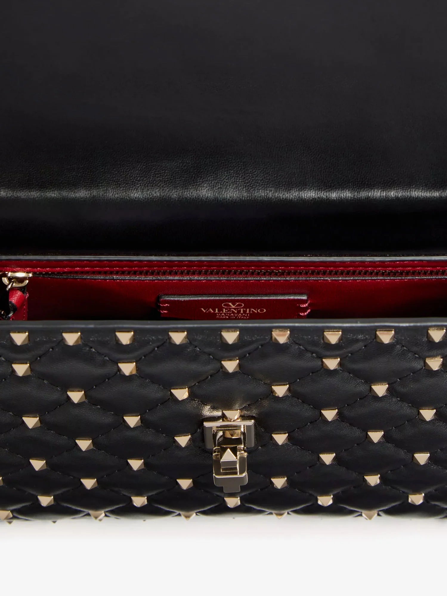 Rockstud Spike leather crossbody bag with iconic all-over studs