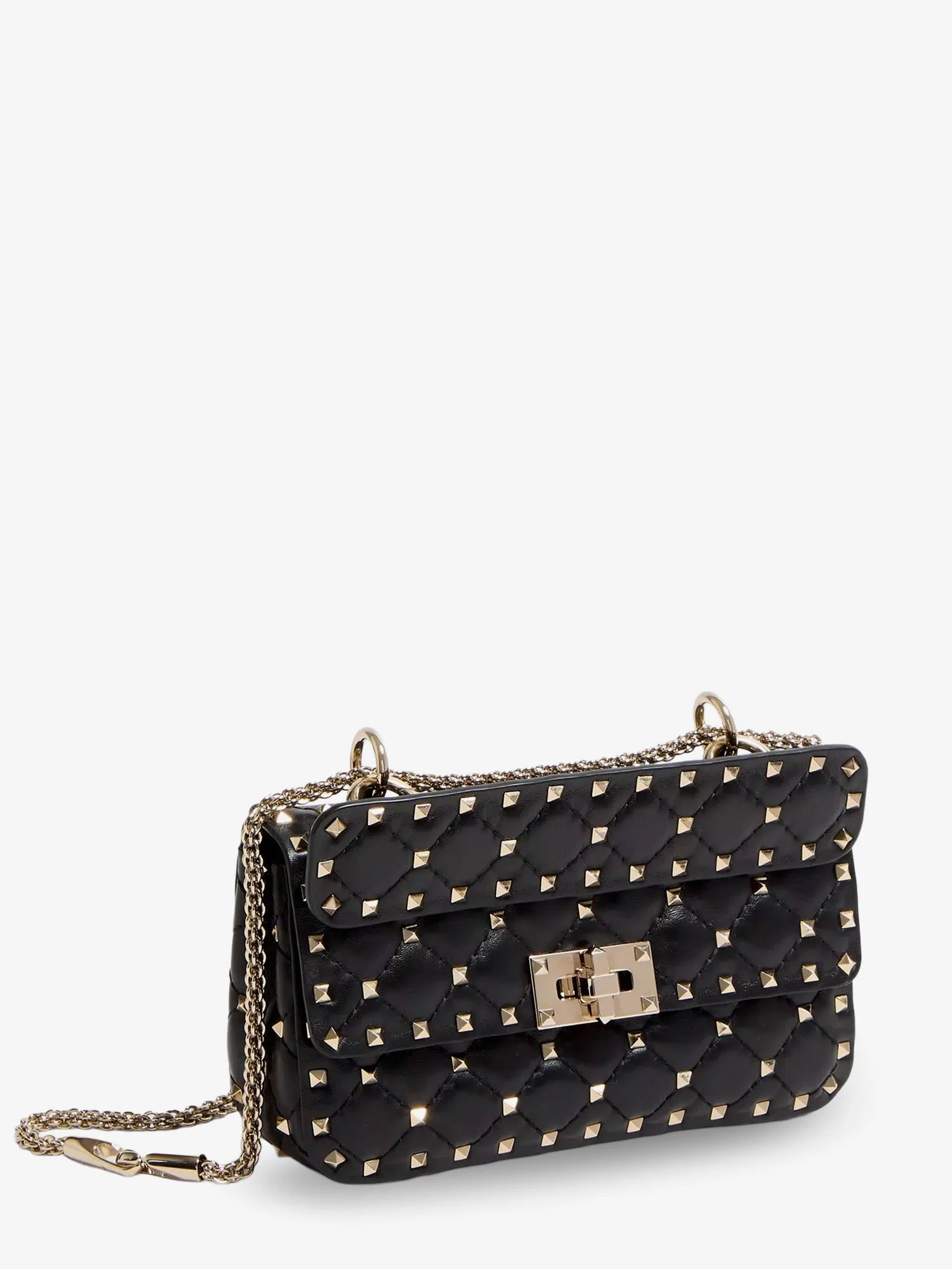 Rockstud Spike leather shoulder bag with iconic all-over studs
