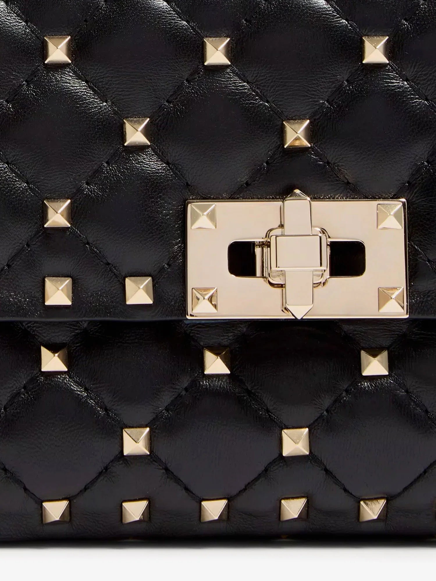 Rockstud Spike leather shoulder bag with iconic all-over studs