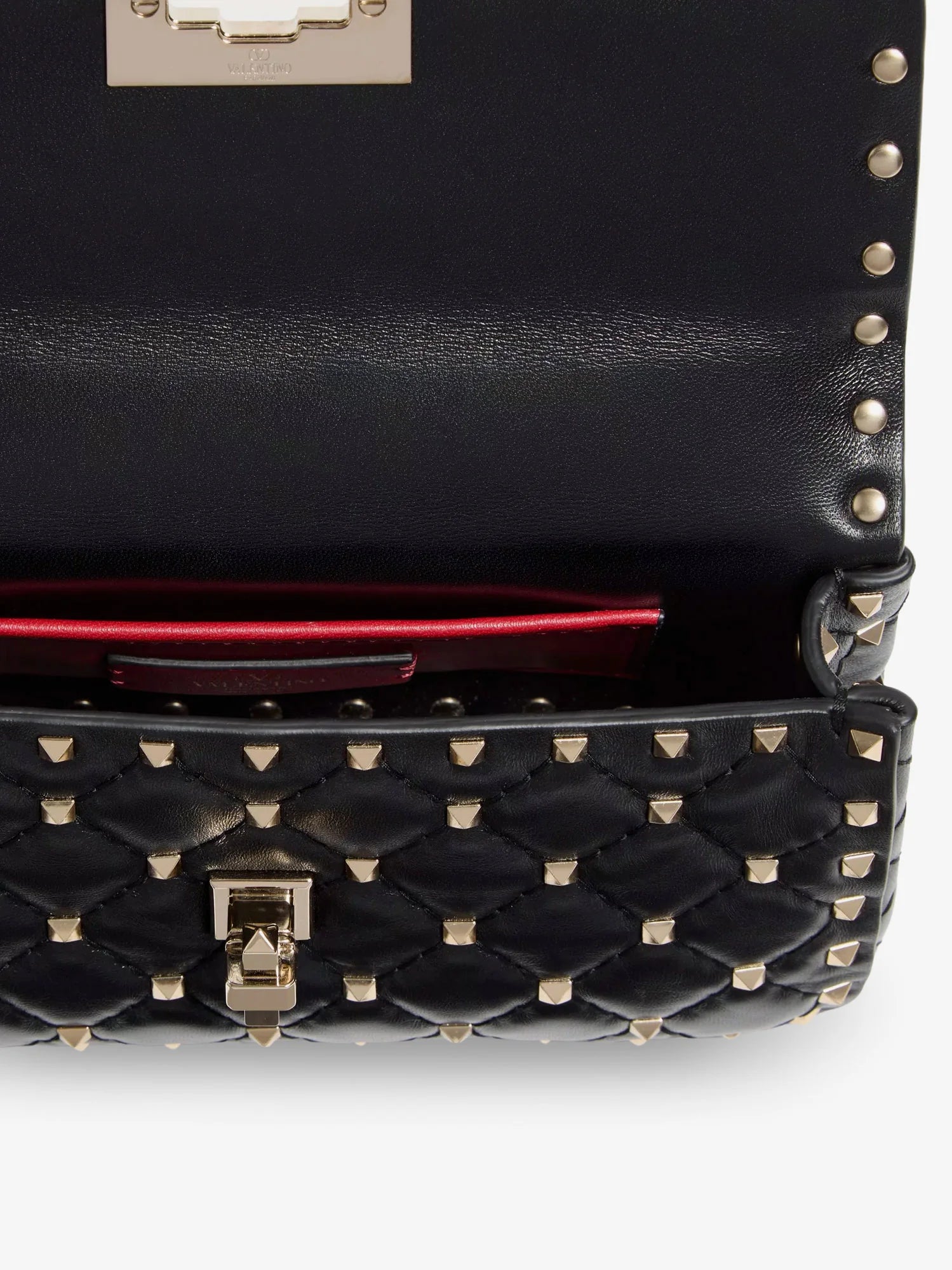 Rockstud Spike leather shoulder bag with iconic all-over studs