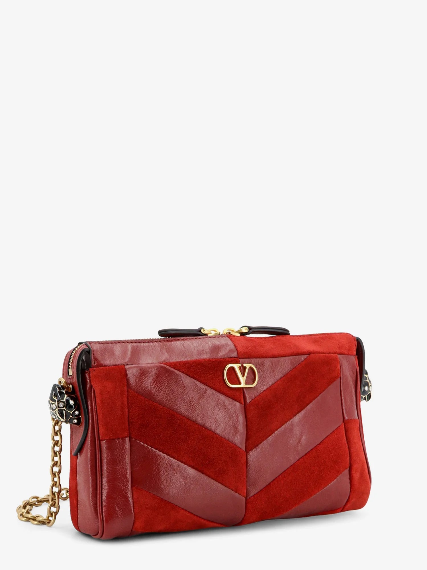 Panthea suede and leather crossbody bag