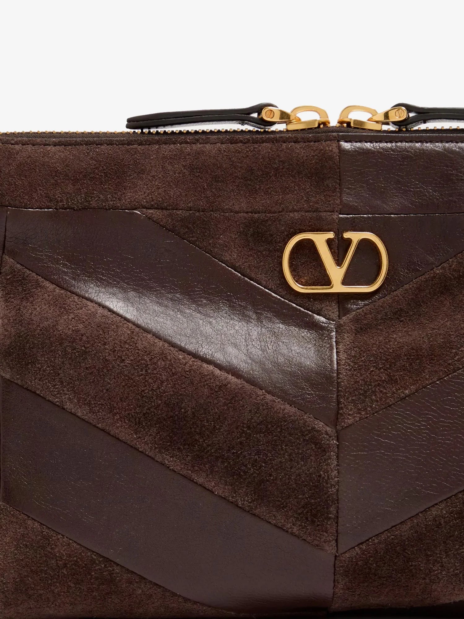 Panthea suede and leather crossbody bag