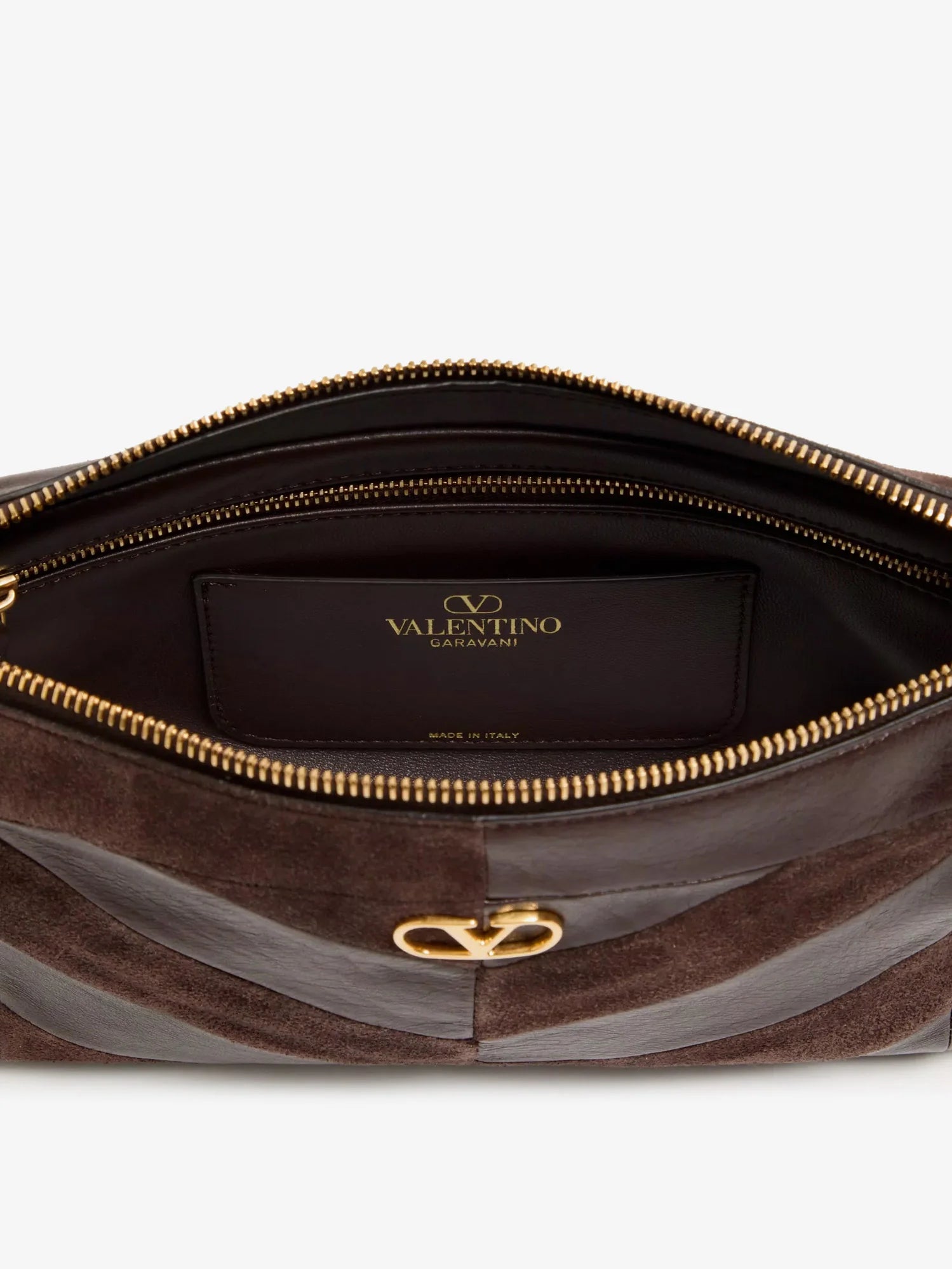 Panthea suede and leather crossbody bag