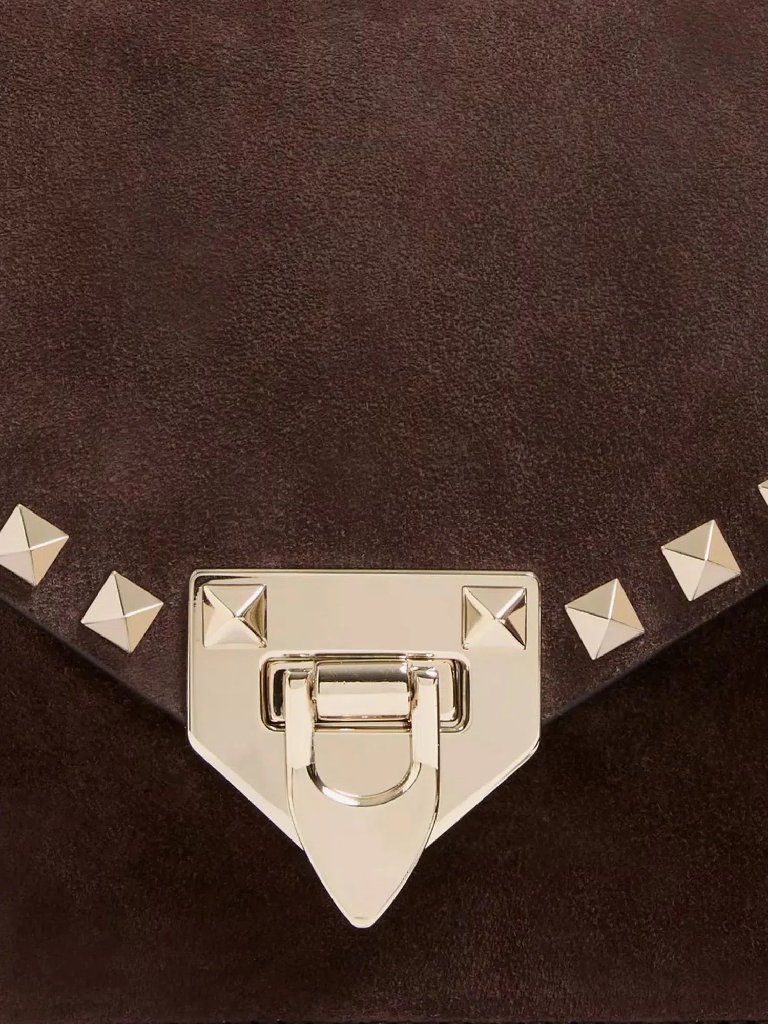 Rockstud suede crossbody bag