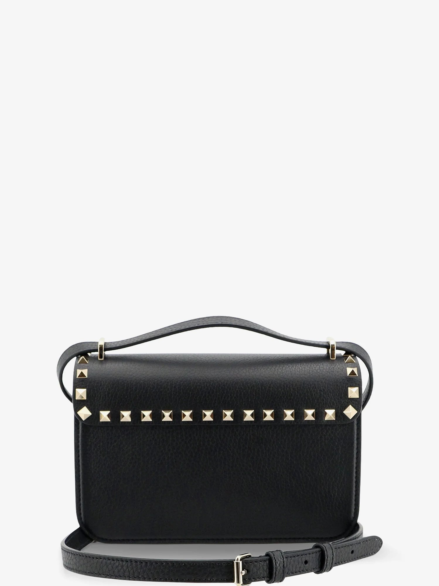 Rockstud leather crossbody bag with stud detail