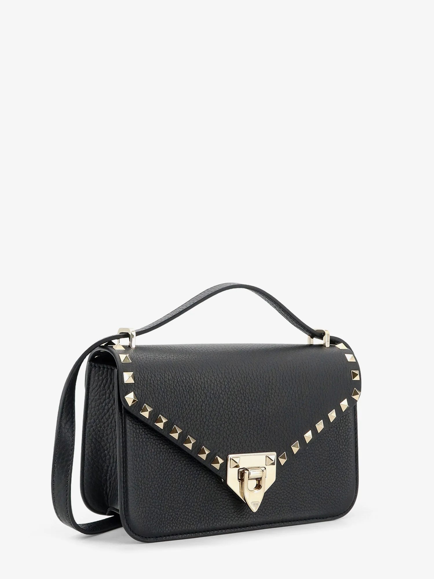Rockstud leather crossbody bag with stud detail
