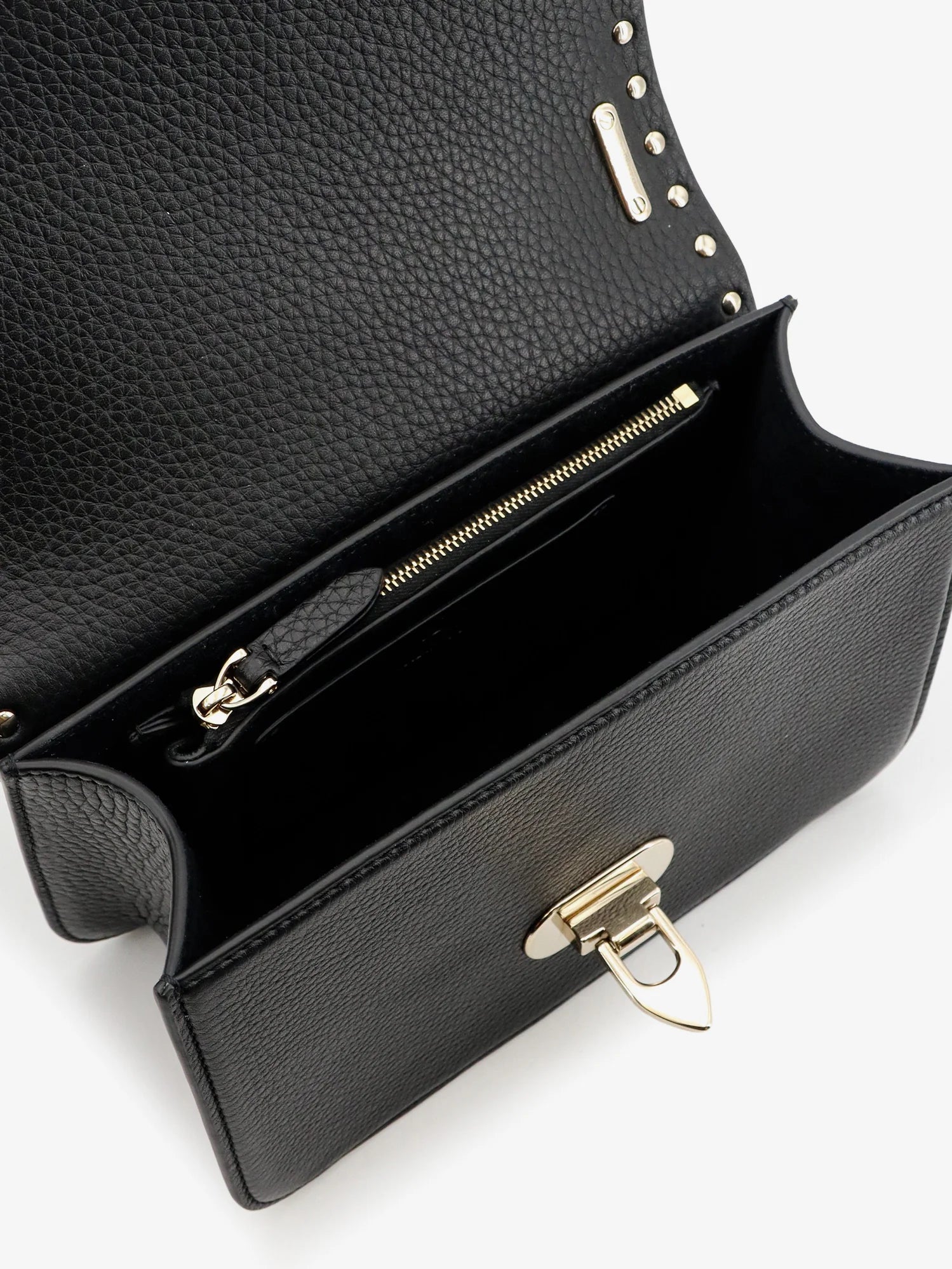 Rockstud leather crossbody bag with stud detail