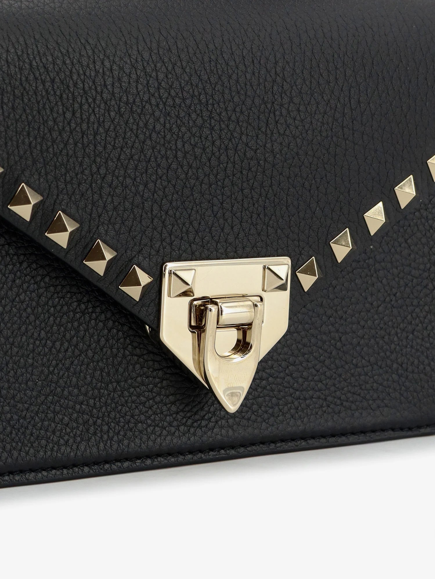 Rockstud leather crossbody bag with stud detail