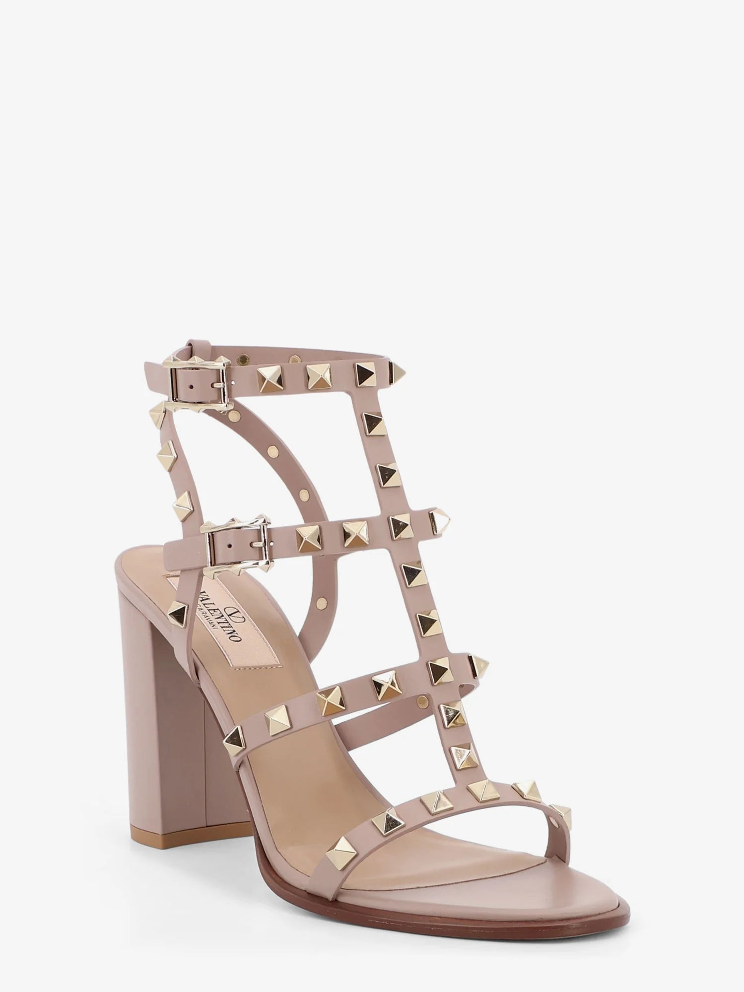 Rockstud leather sandals with iconic all-over studs