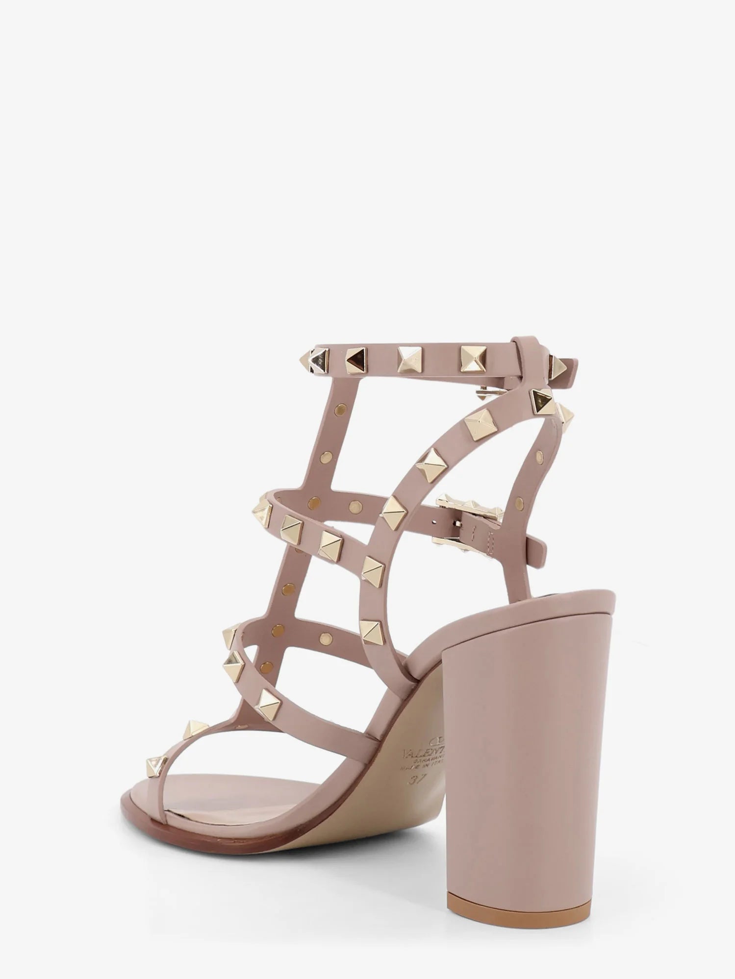 Rockstud leather sandals with iconic all-over studs