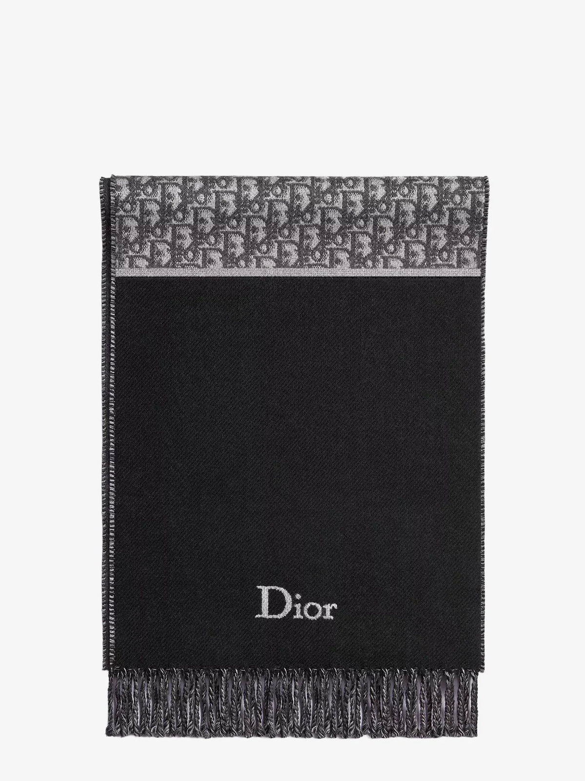 Wool scarf with Dior Oblique motif