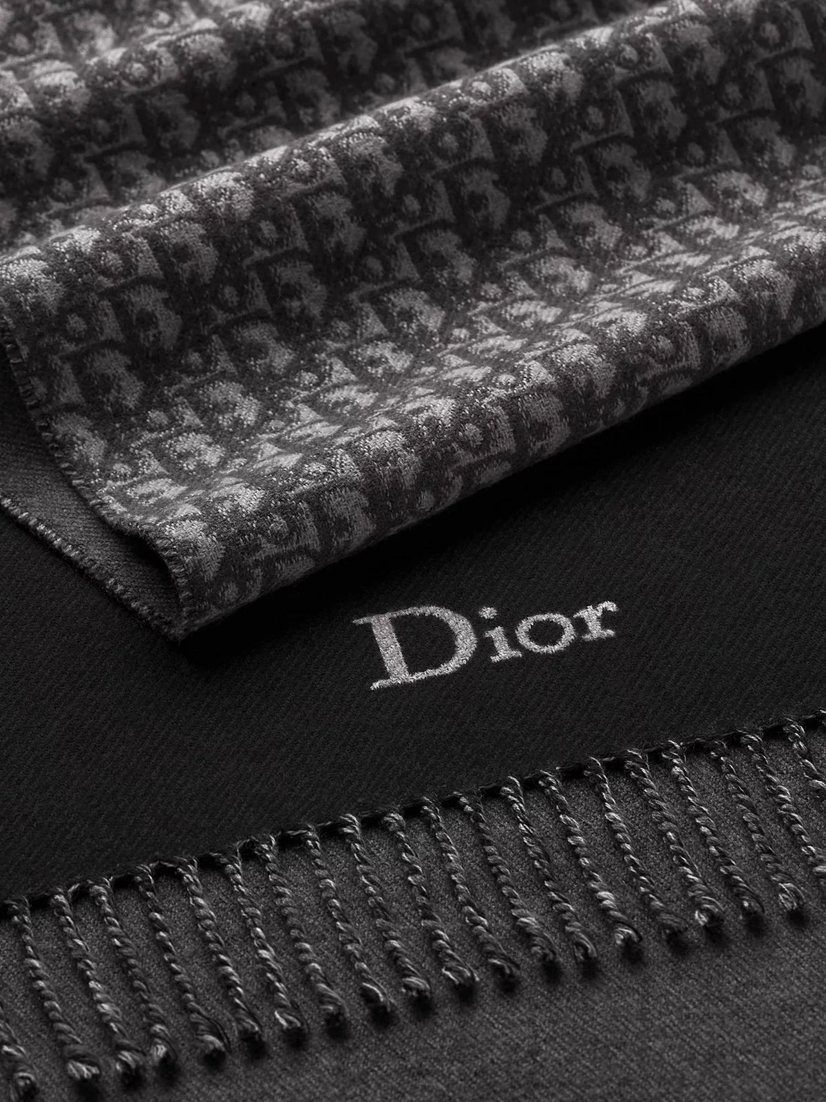 Wool scarf with Dior Oblique motif