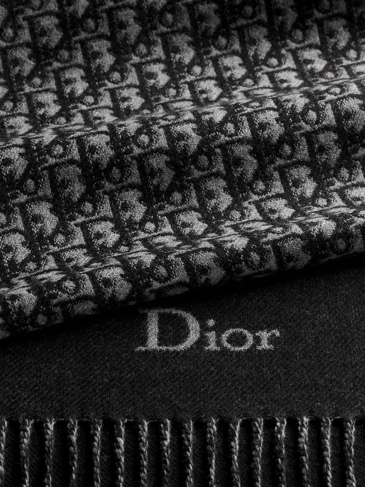 Wool scarf with Dior Oblique motif