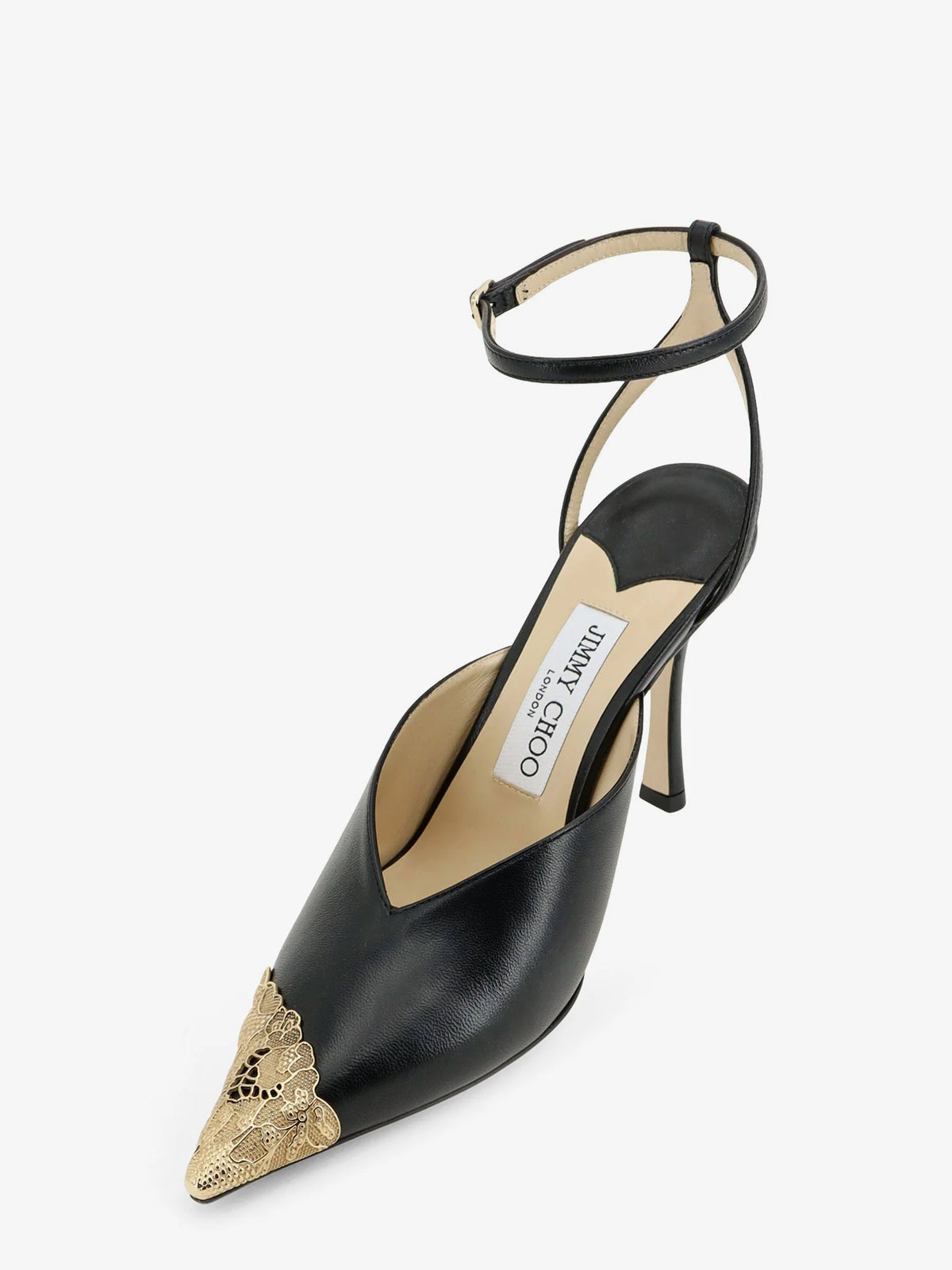 Faiz 100 leather slingback pumps