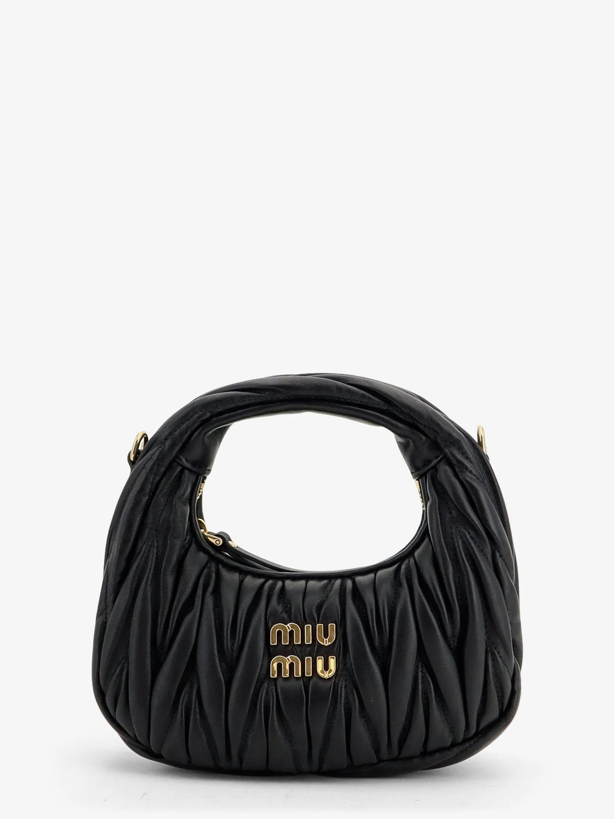 Wander matelassé leaher mini hobo bag