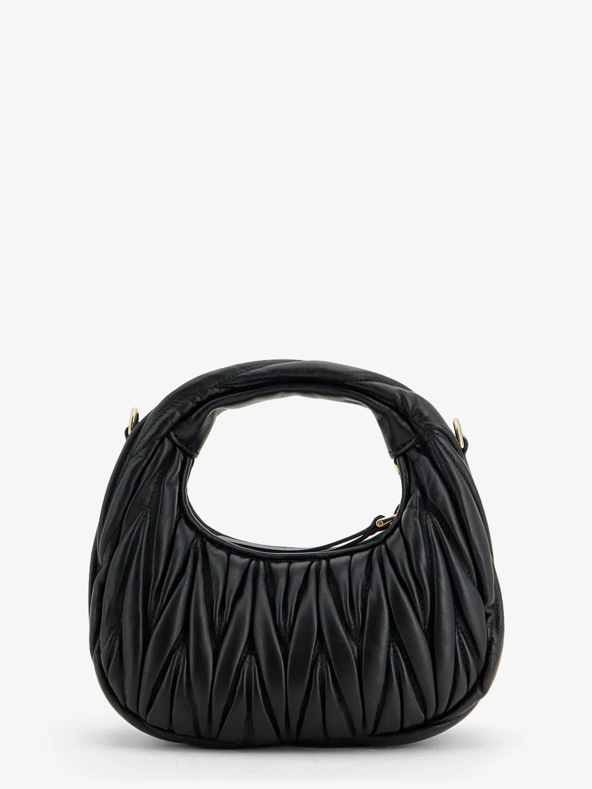 Wander matelassé leaher mini hobo bag