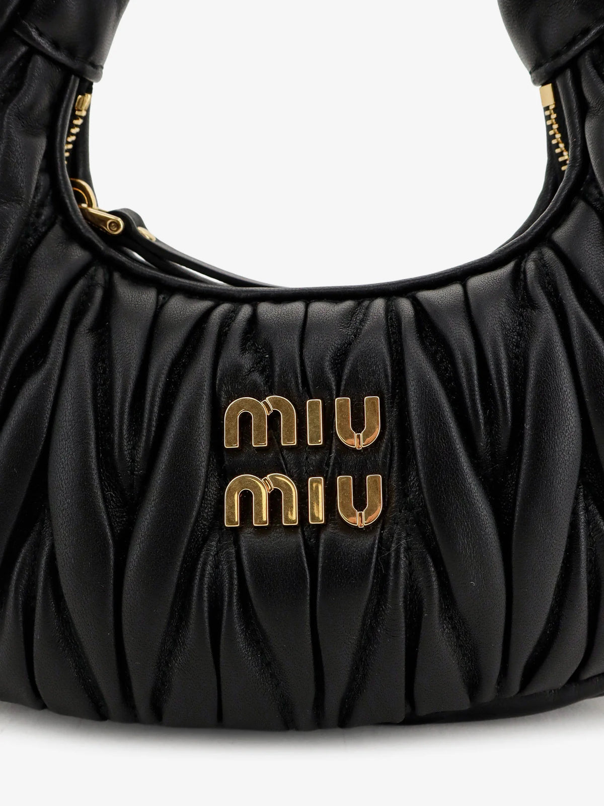 Wander matelassé leaher mini hobo bag