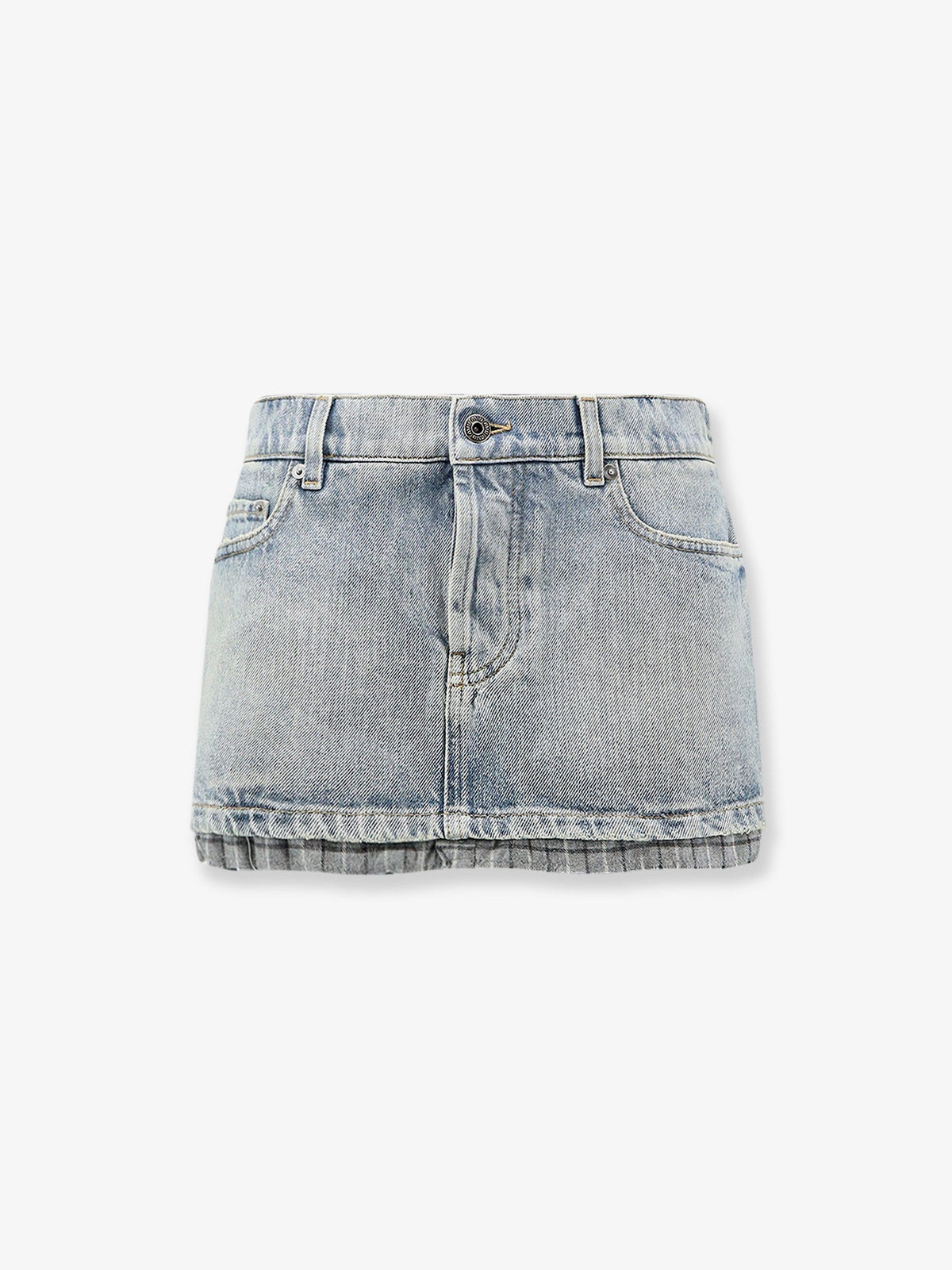 Blue denim skirt