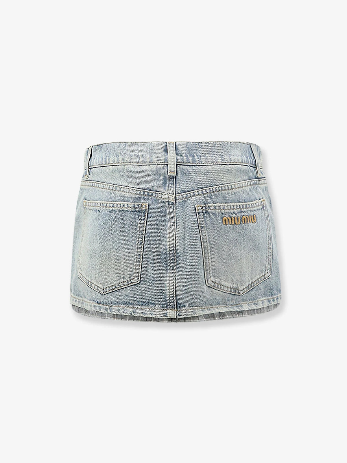 Blue denim skirt