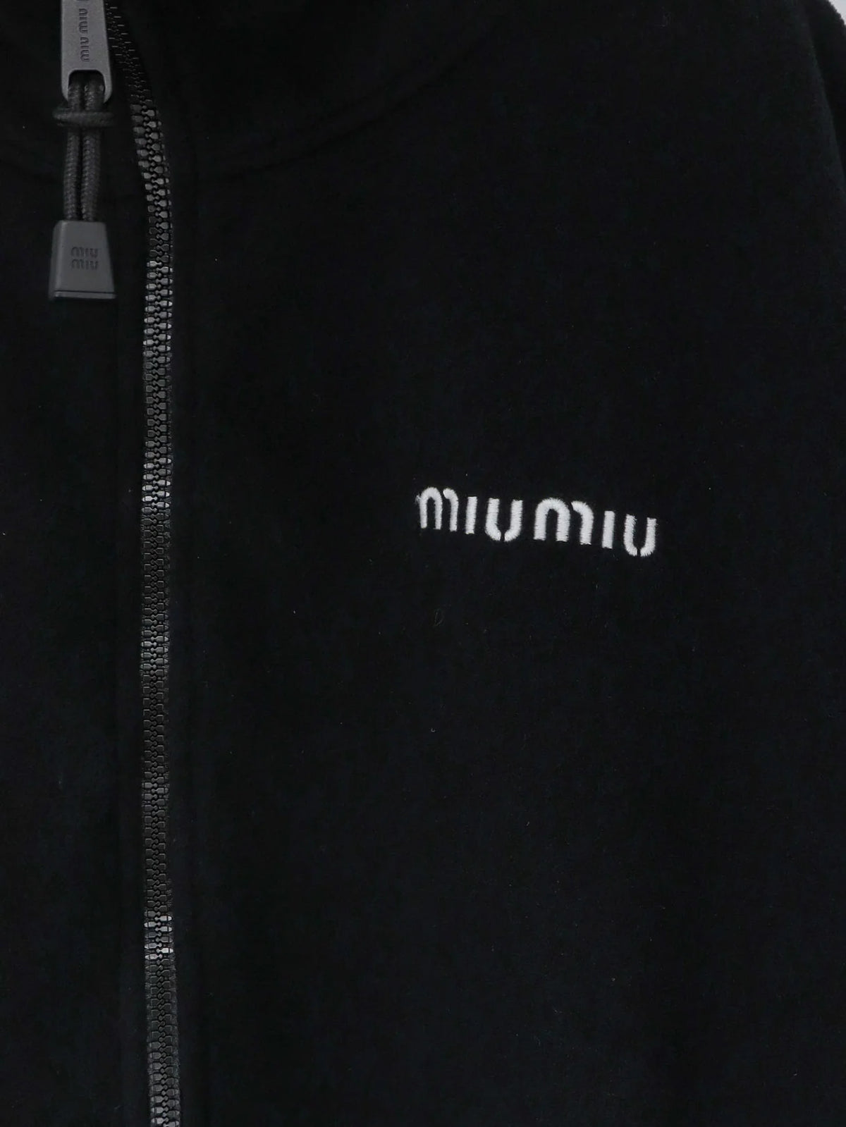 Oversized cotton zip-up sweatshirt