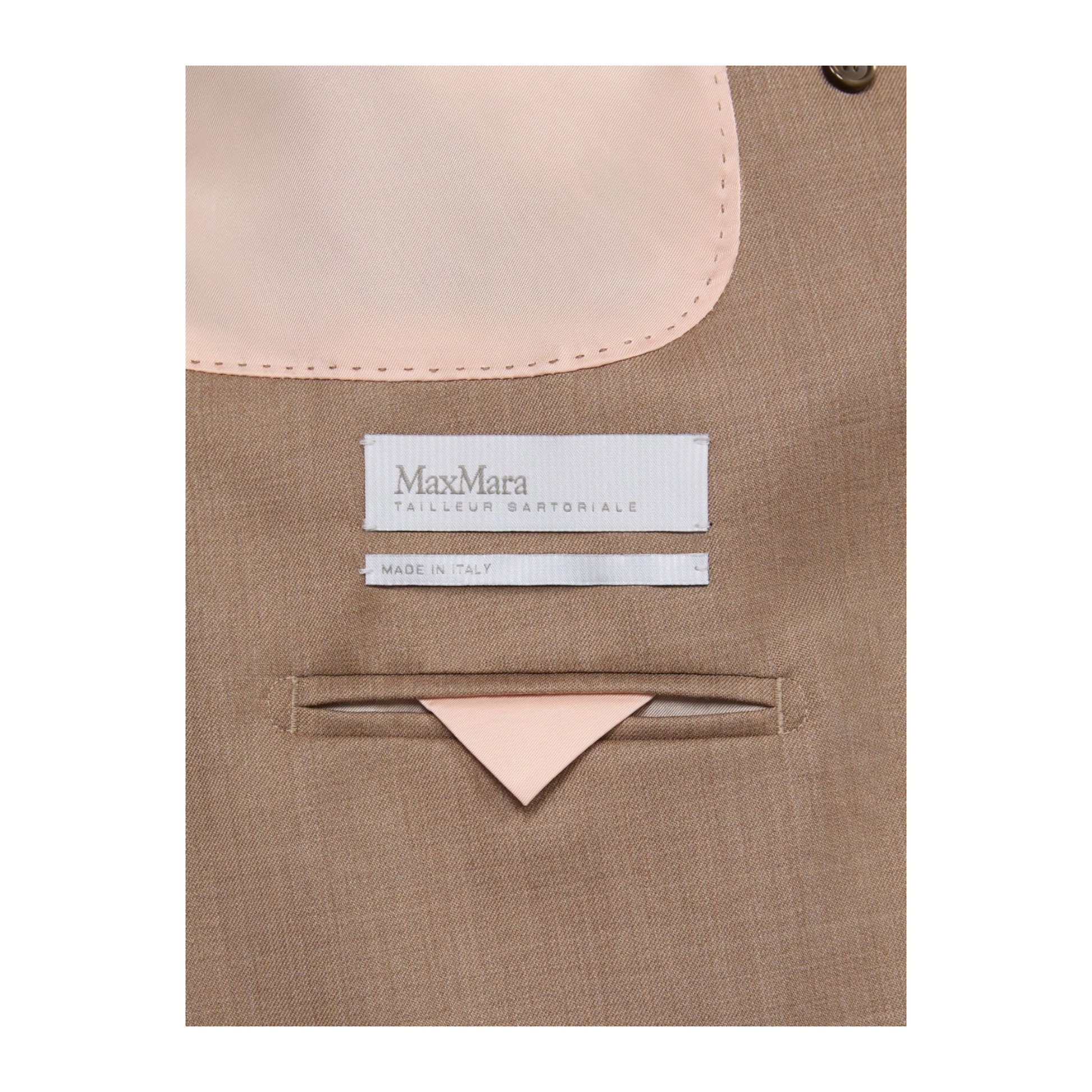 Max Mara [クーポラ] ピュア ウール ツイル ダブルブレスト ジャケット - Hazelnut brown