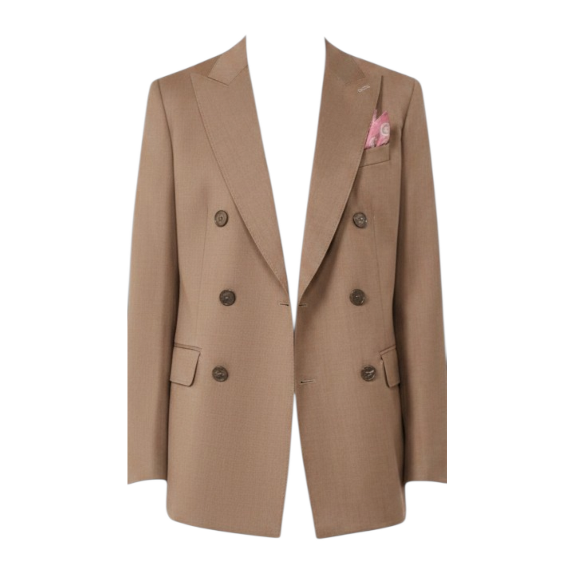 Max Mara [クーポラ] ピュア ウール ツイル ダブルブレスト ジャケット - Hazelnut brown