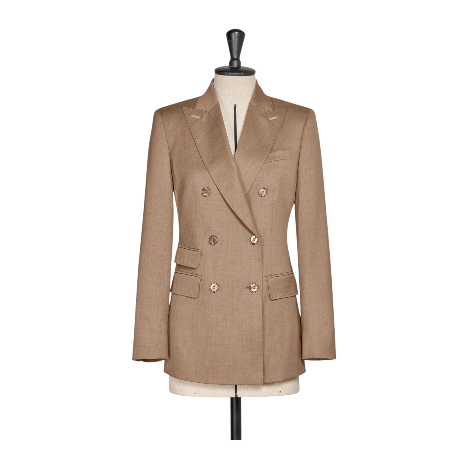 Max Mara [クーポラ] ピュア ウール ツイル ダブルブレスト ジャケット - Hazelnut brown