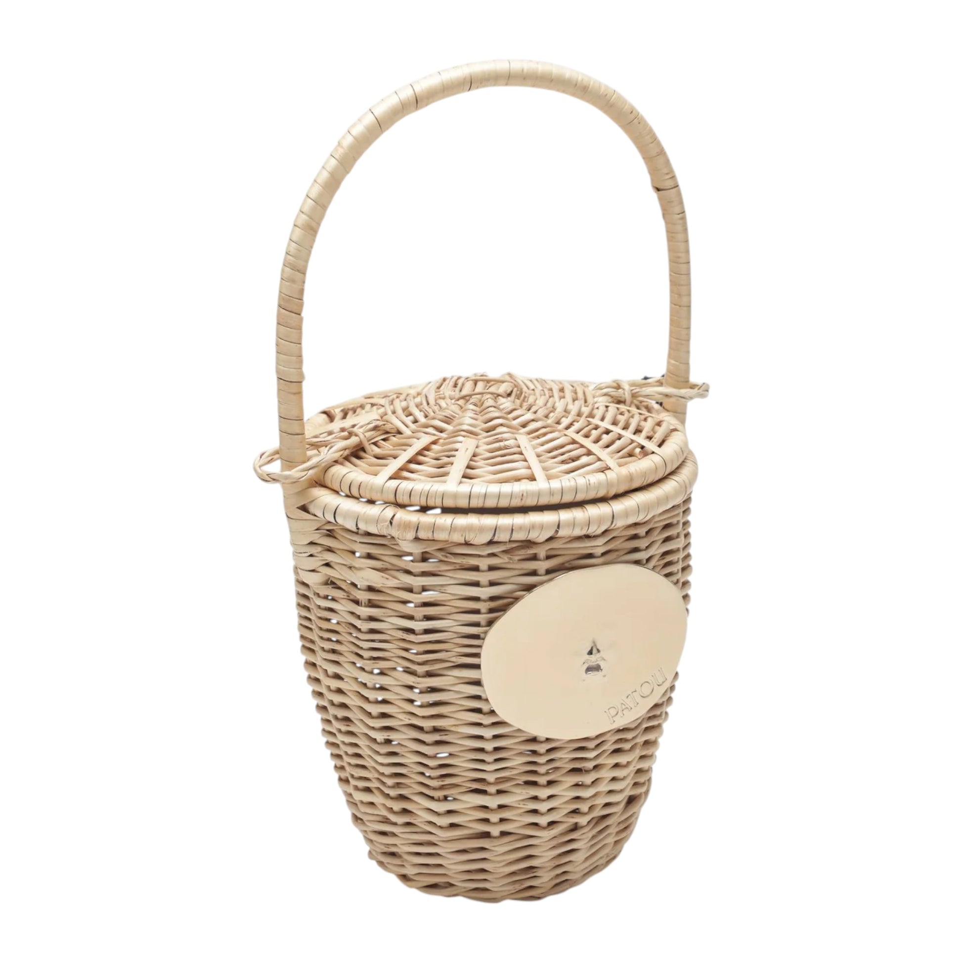Patou  Beige wicker bucket