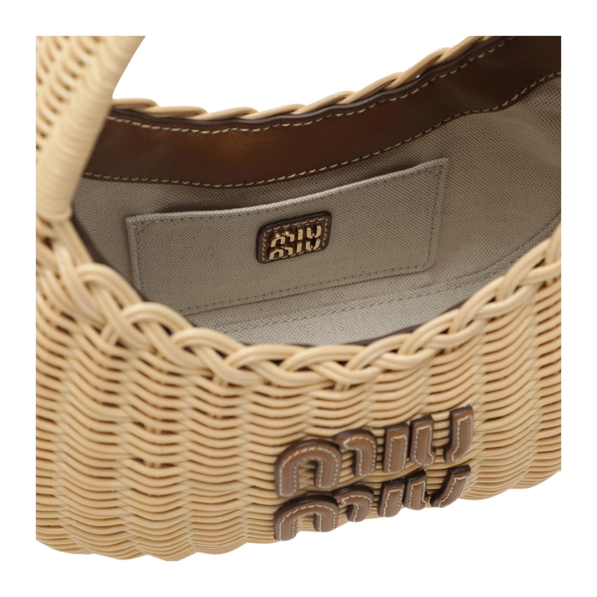 Miu Miu ワンダー ウィッカー ハンドバッグ