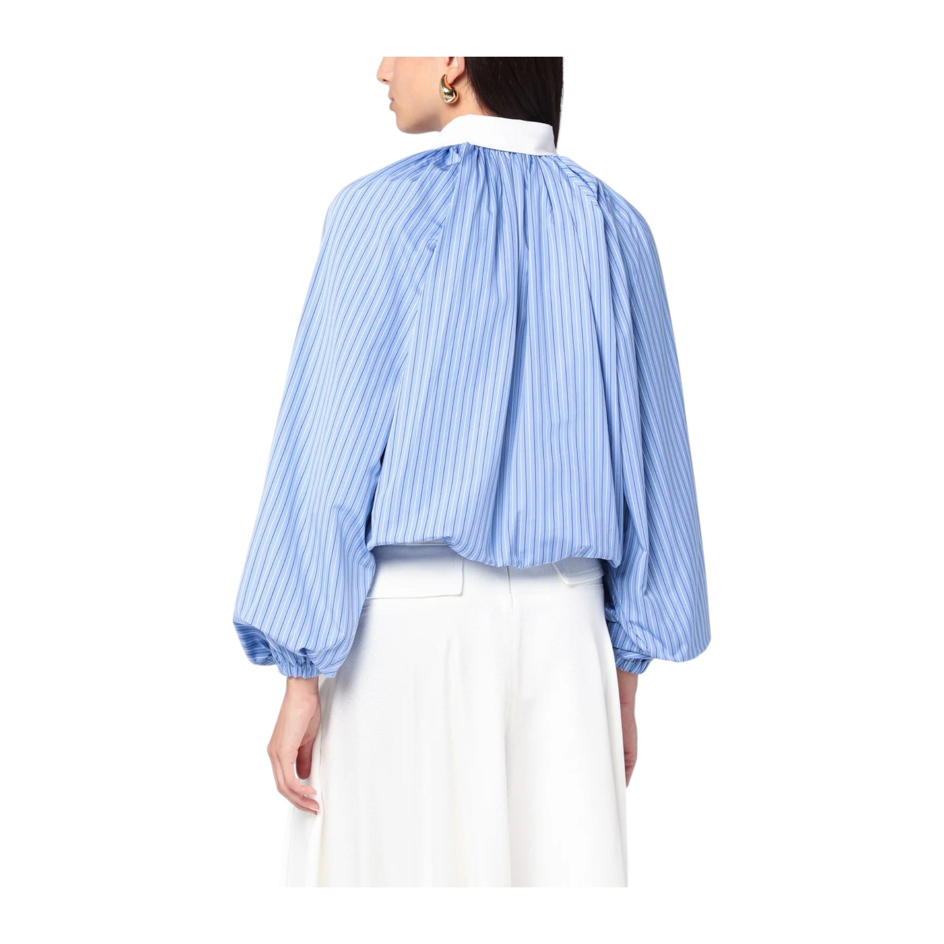 Patou  Striped balloon-sleeve shirt