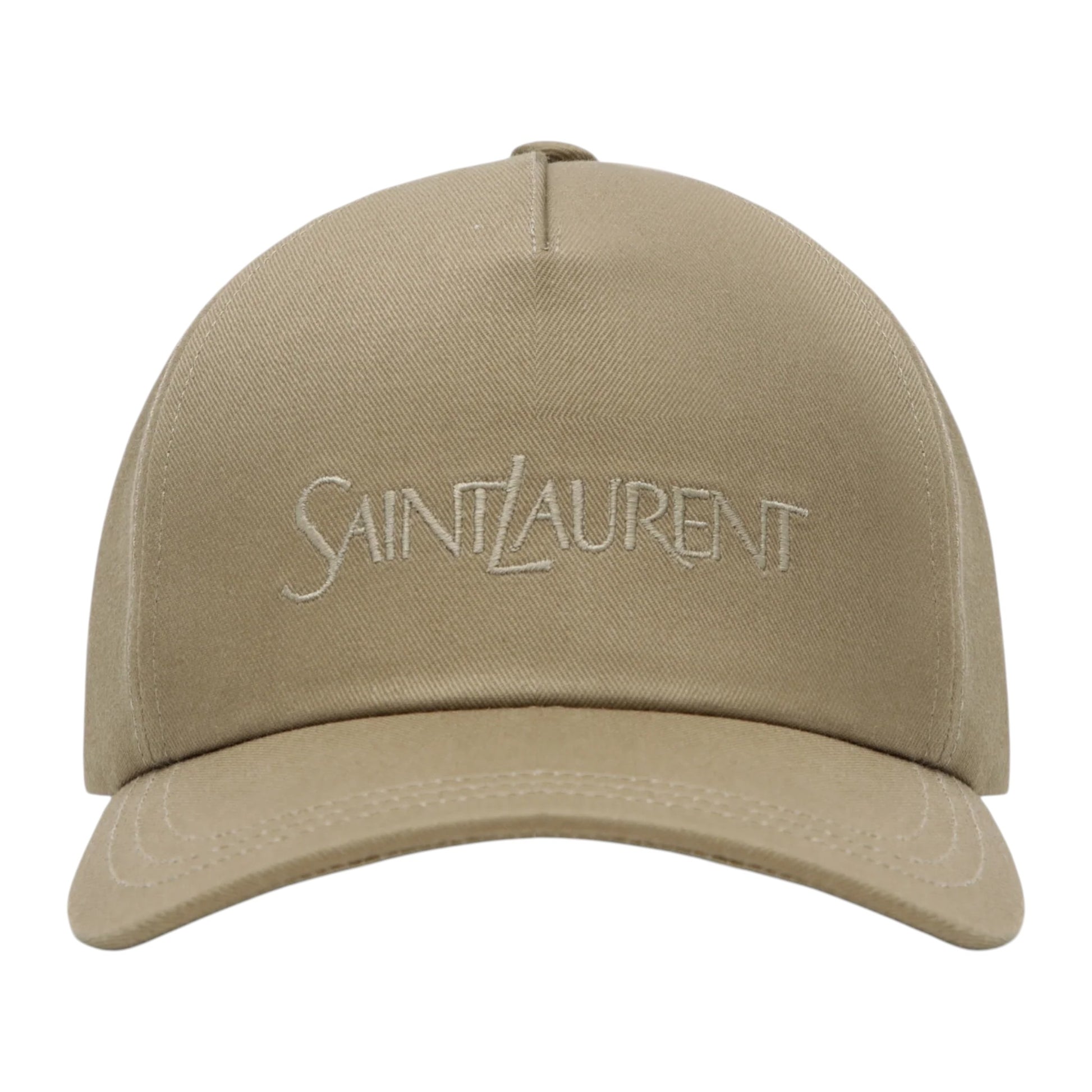 Saint Laurent  Beige baseball cap with embroidered logo