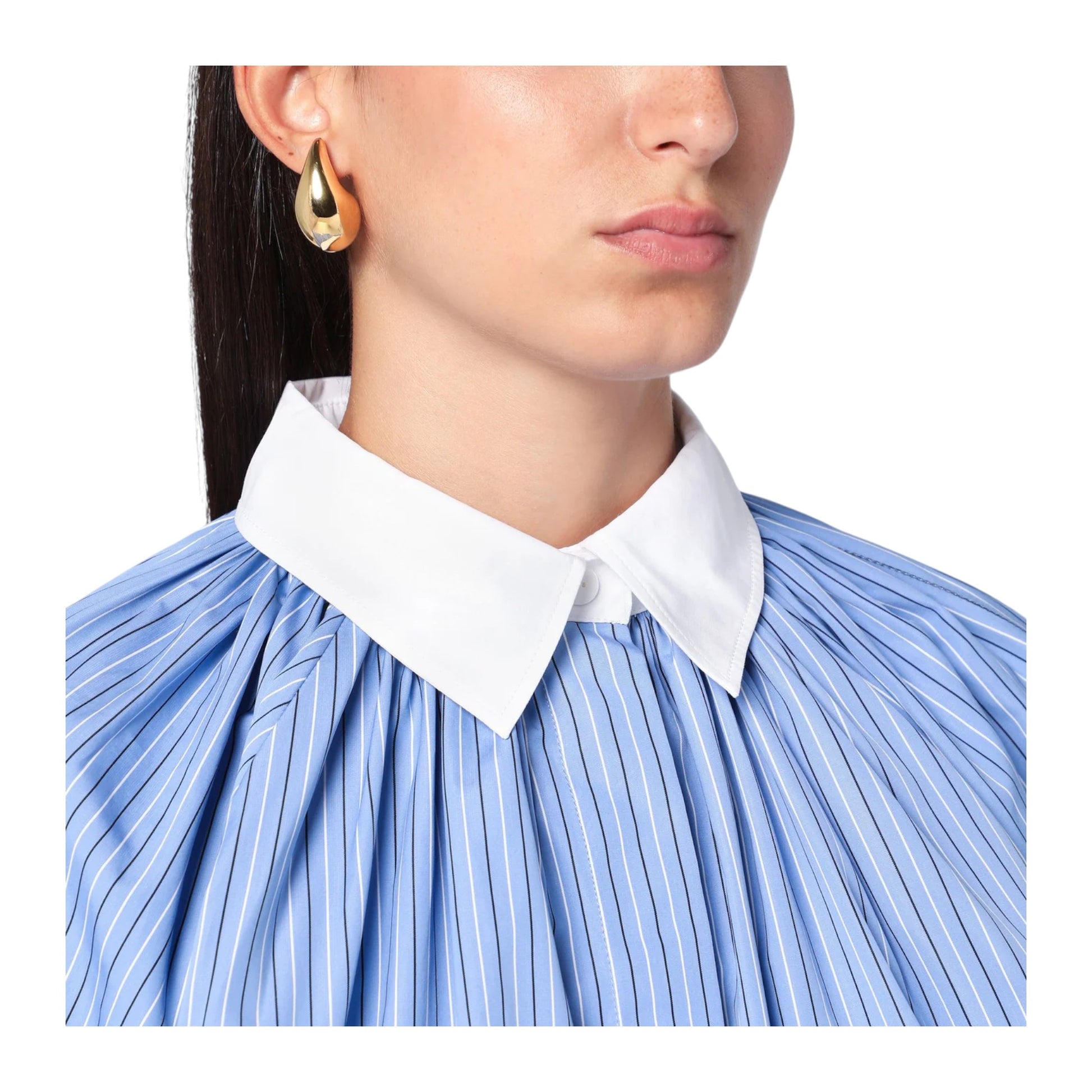 Patou  Striped balloon-sleeve shirt