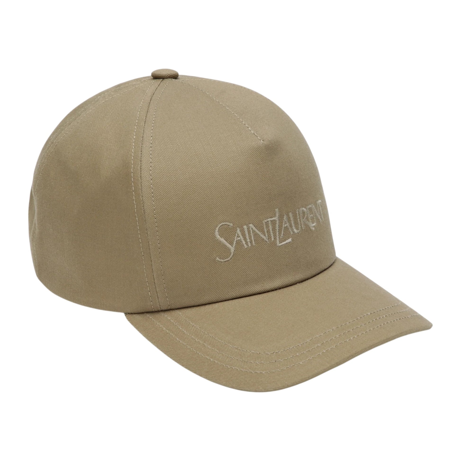 Saint Laurent  Beige baseball cap with embroidered logo