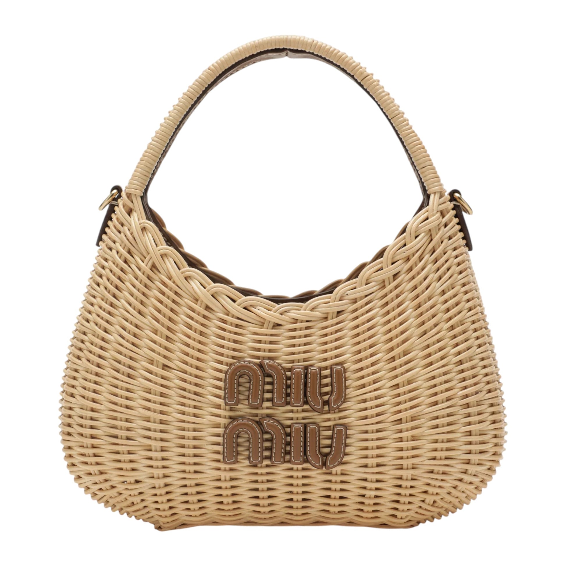 Miu Miu ワンダー ウィッカー ハンドバッグ