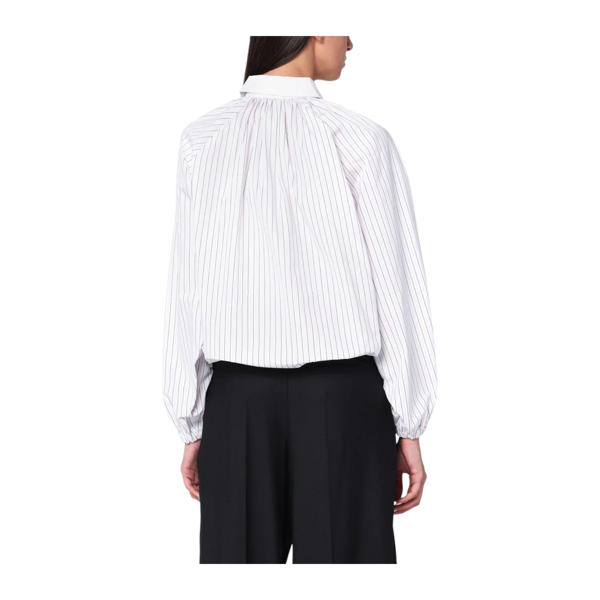 Patou  Striped balloon-sleeve shirt