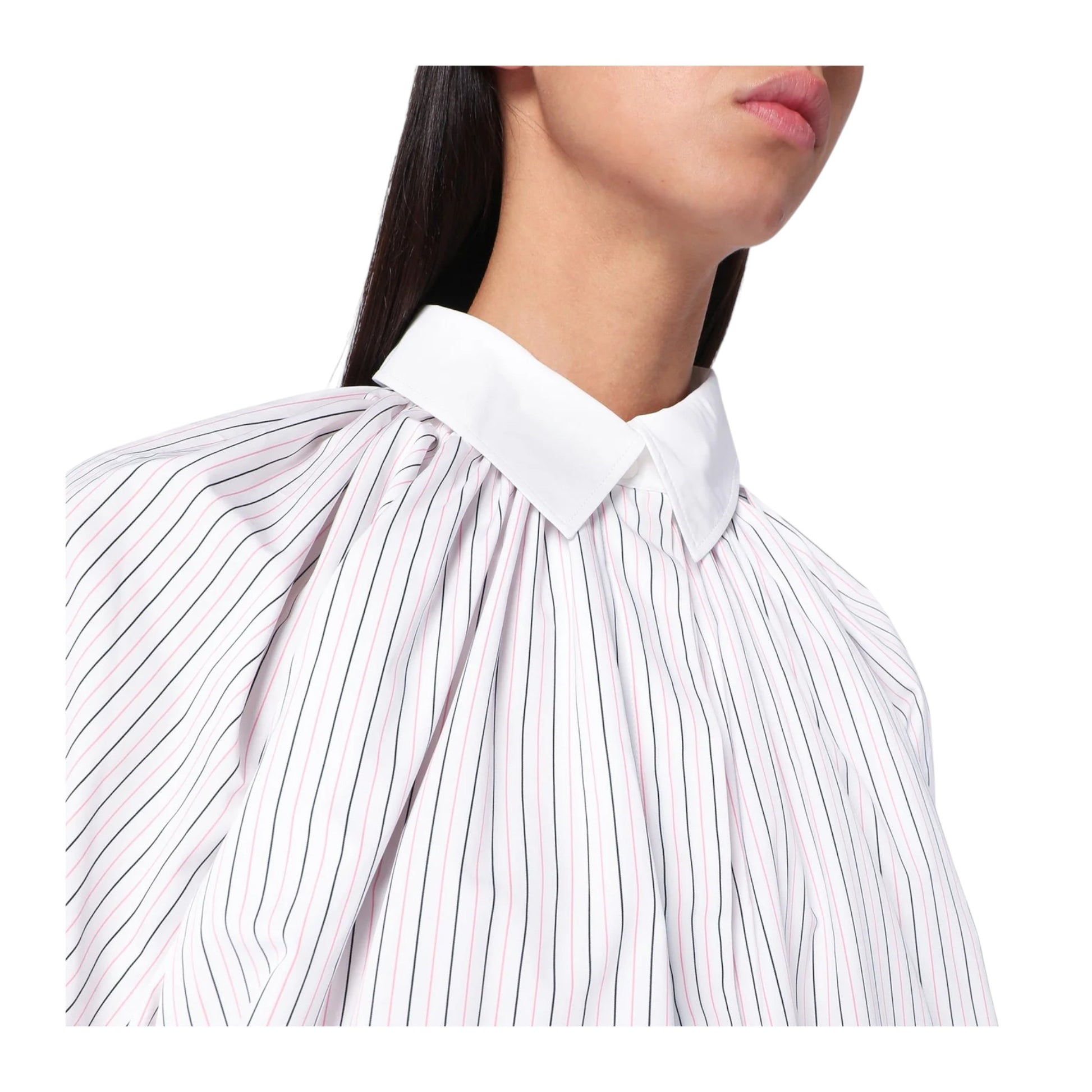 Patou  Striped balloon-sleeve shirt