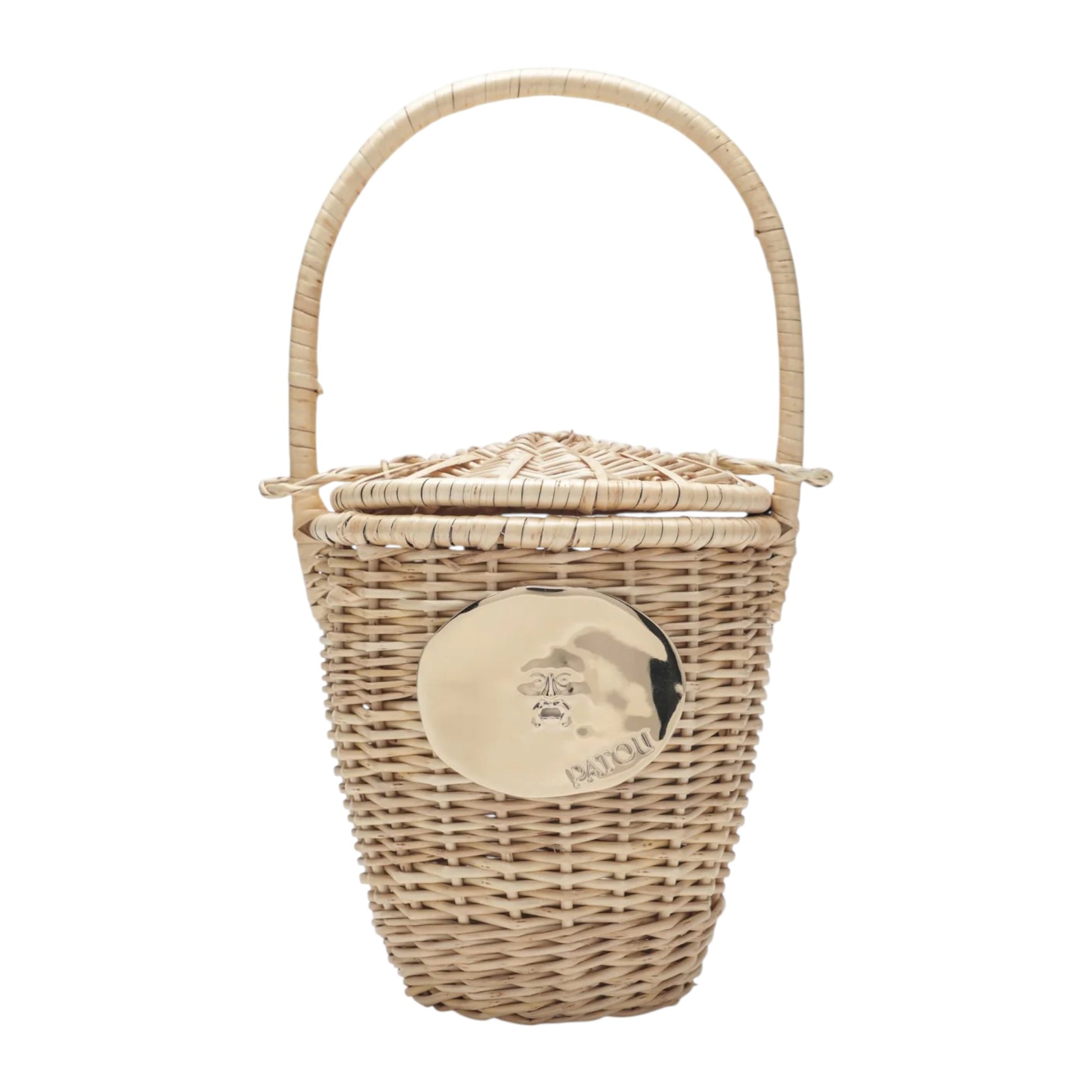 Patou  Beige wicker bucket