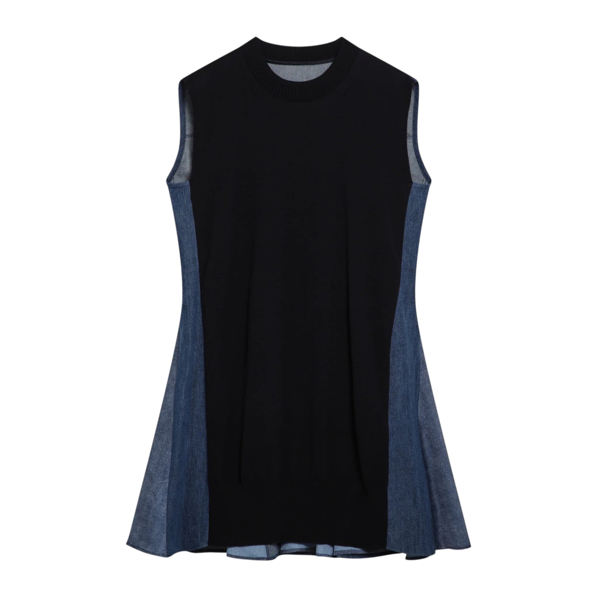 Sacai  Denim dress and knit top